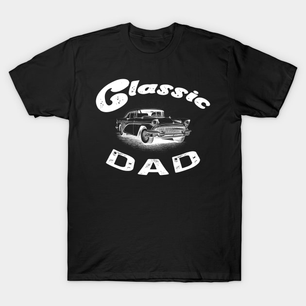 Funny Dad Classic Car Graphic T-Shirt by Peter smith